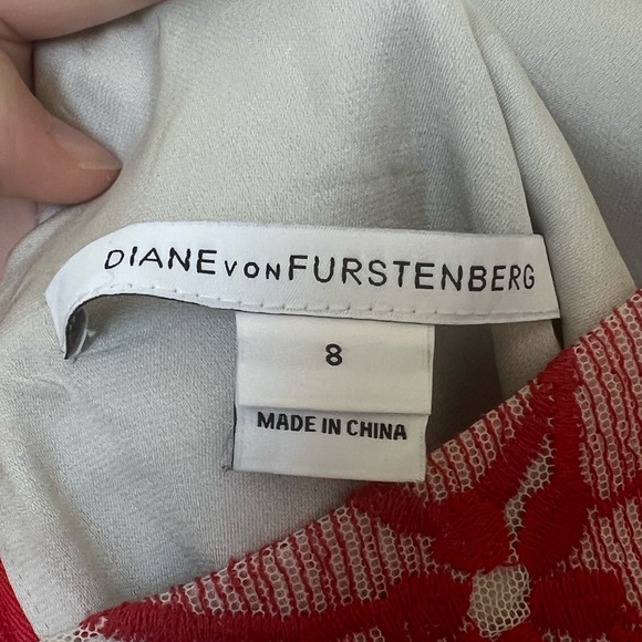 Nordstrom/Diane Von Furstenburg Red and White Floral Dress - Picture 4 of 4